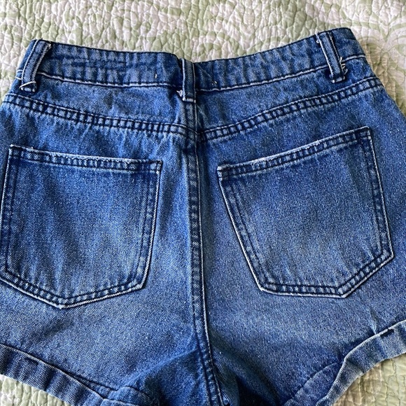 PACSUN Blue Denim Shorts Size 0 - Picture 7 of 8